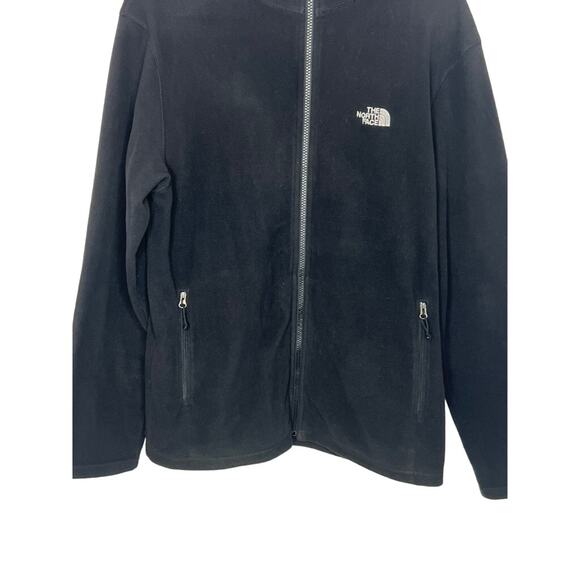 The North Face Black Long Sleeve Zip Up Warm Fleece 2 Pockets Jacket Size M - Picture 3 of 7